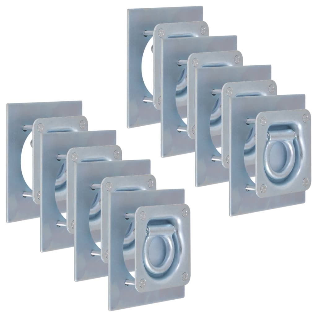 vidaXL Anillos de sujeción de tráiler 8 pzas. acero galvanizado 2000kg