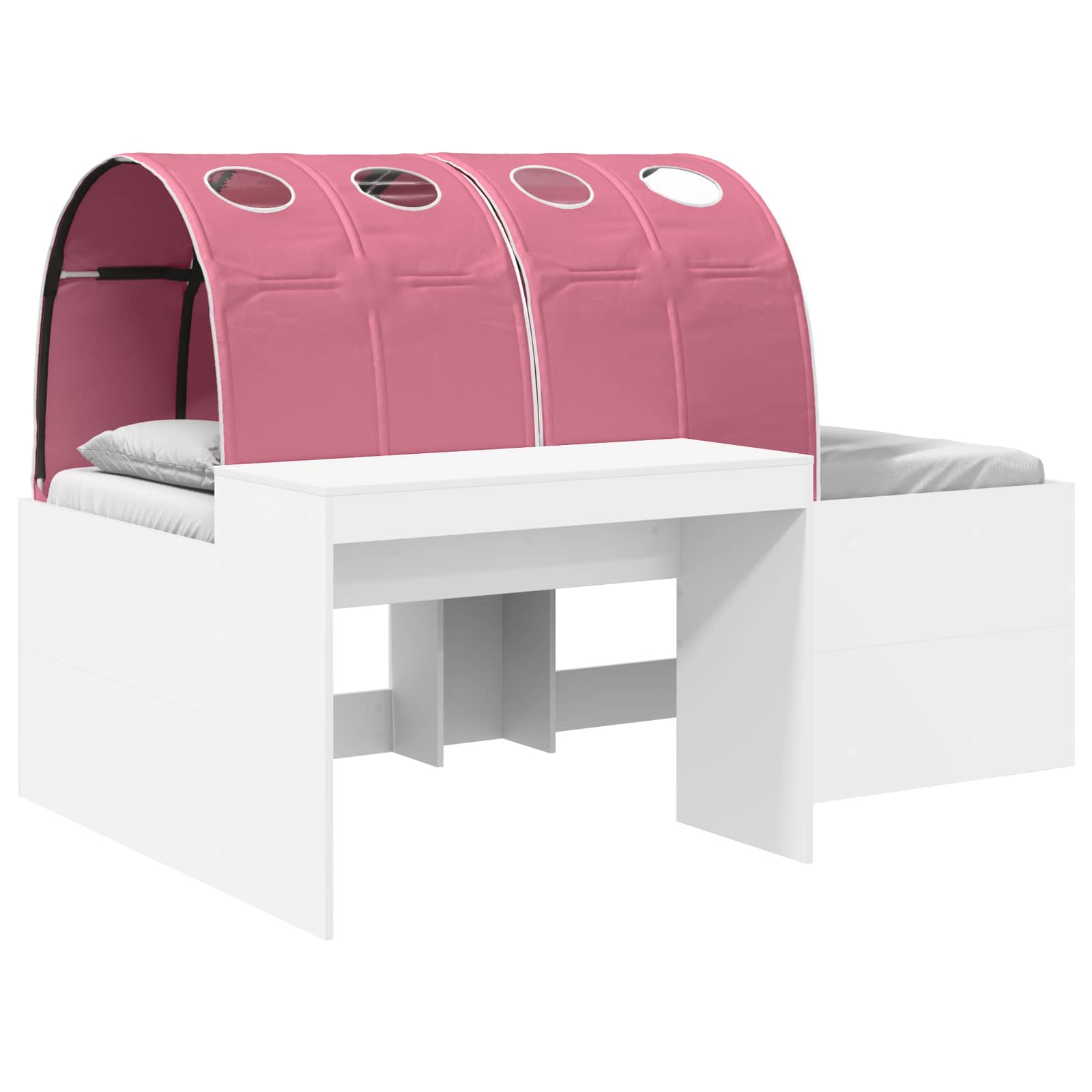 vidaXL Cama con túnel 3 uds. Madera de ingeniería 80 x 200 cm Multicolor