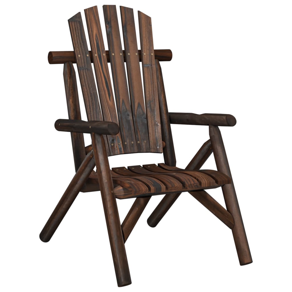 Vidaxl - Silla de Jardín de Madera Maciza de Abeto 68x86x103 Natural Marrón Oscuro