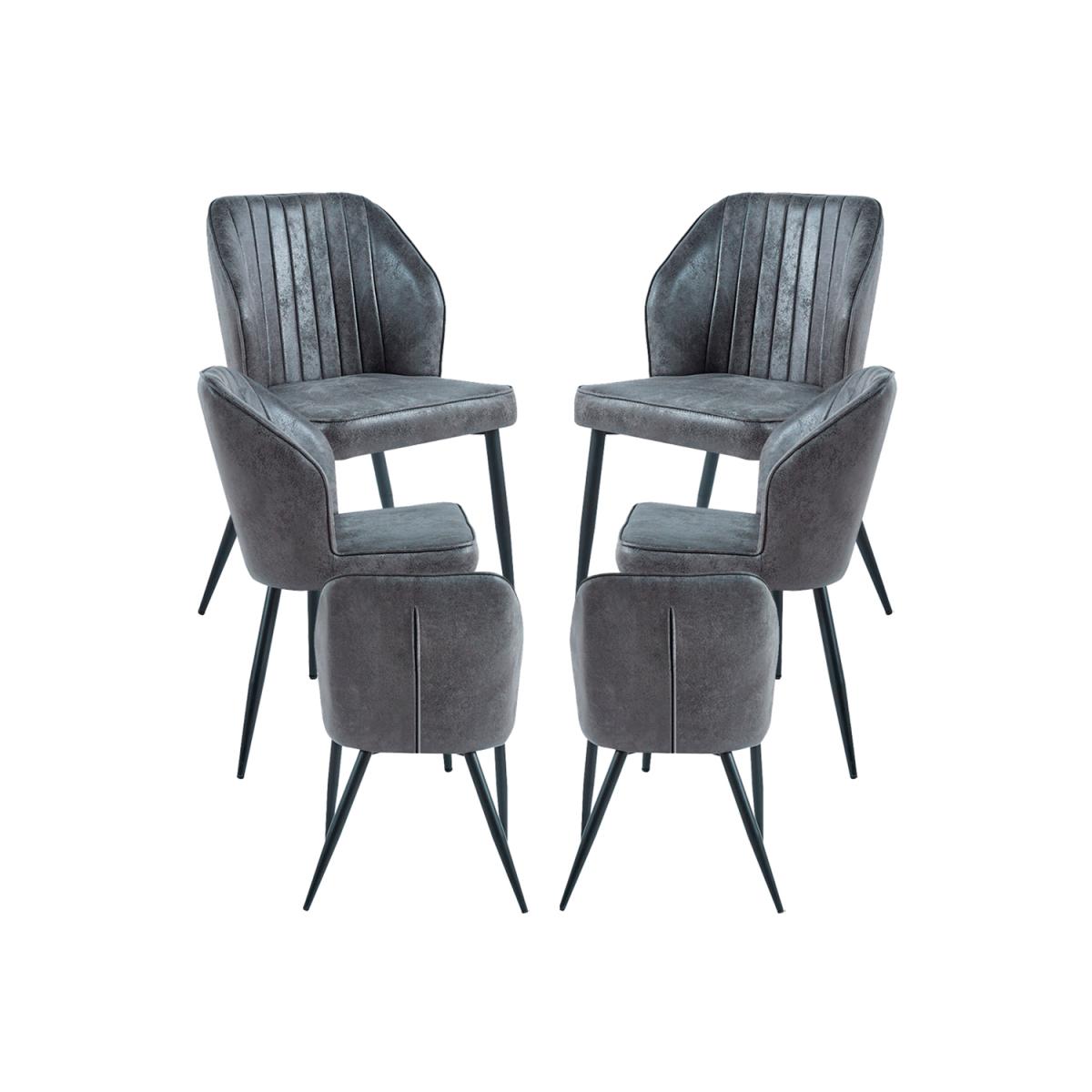 Regalos Miguel - Packs Sillas Comedor - Pack 6 Sillas Wenye - Gris