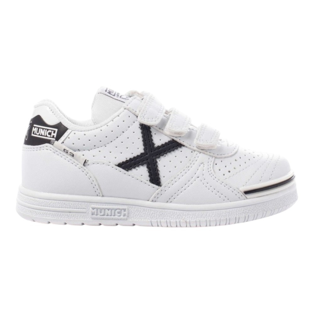 Zapatillas Munich G3 Kid Vco Profit 07 Blancas Negro 1514007 Futbol Sala Niño