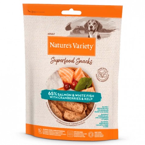 Nature`s Variety Superfood Snacks Adult Salmón Para Perros 85 Gr