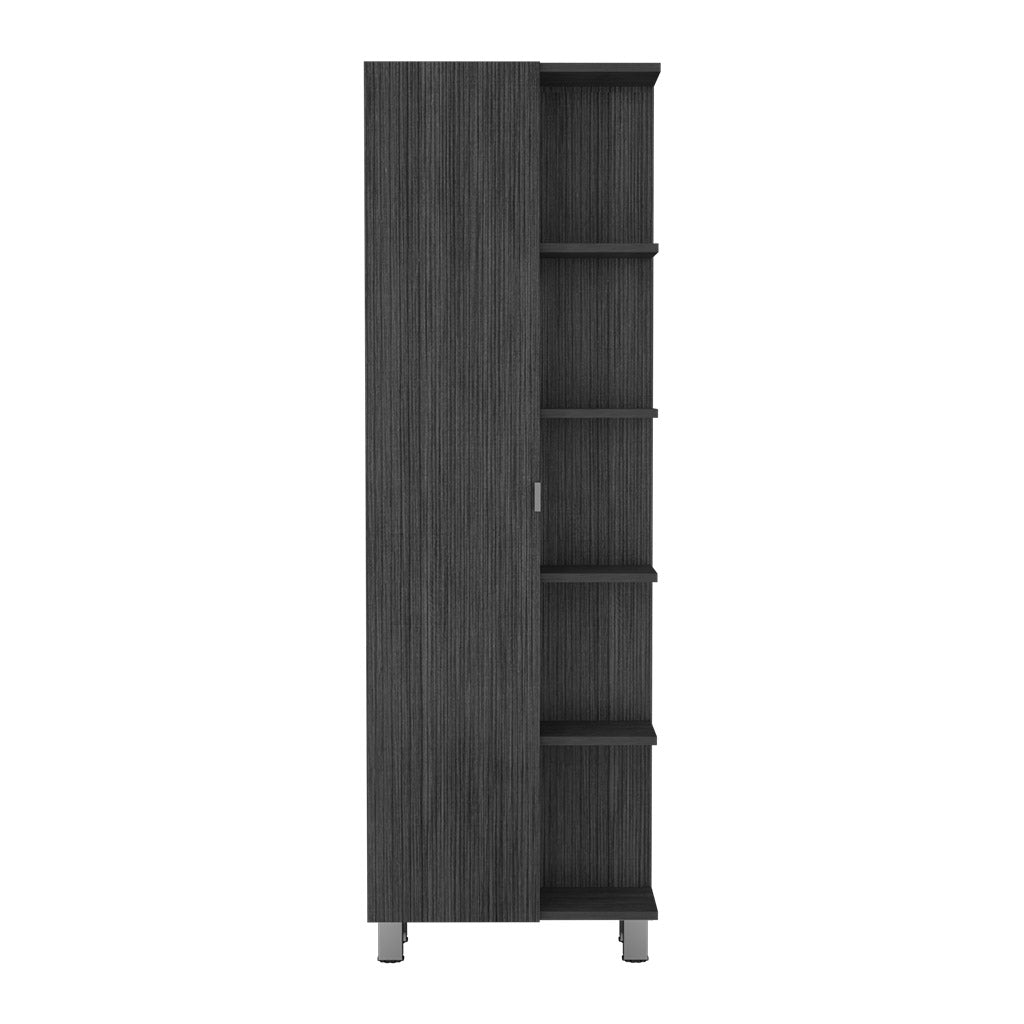 TUHOME Torre de baño vertical Urano en melamina con 9 estantes