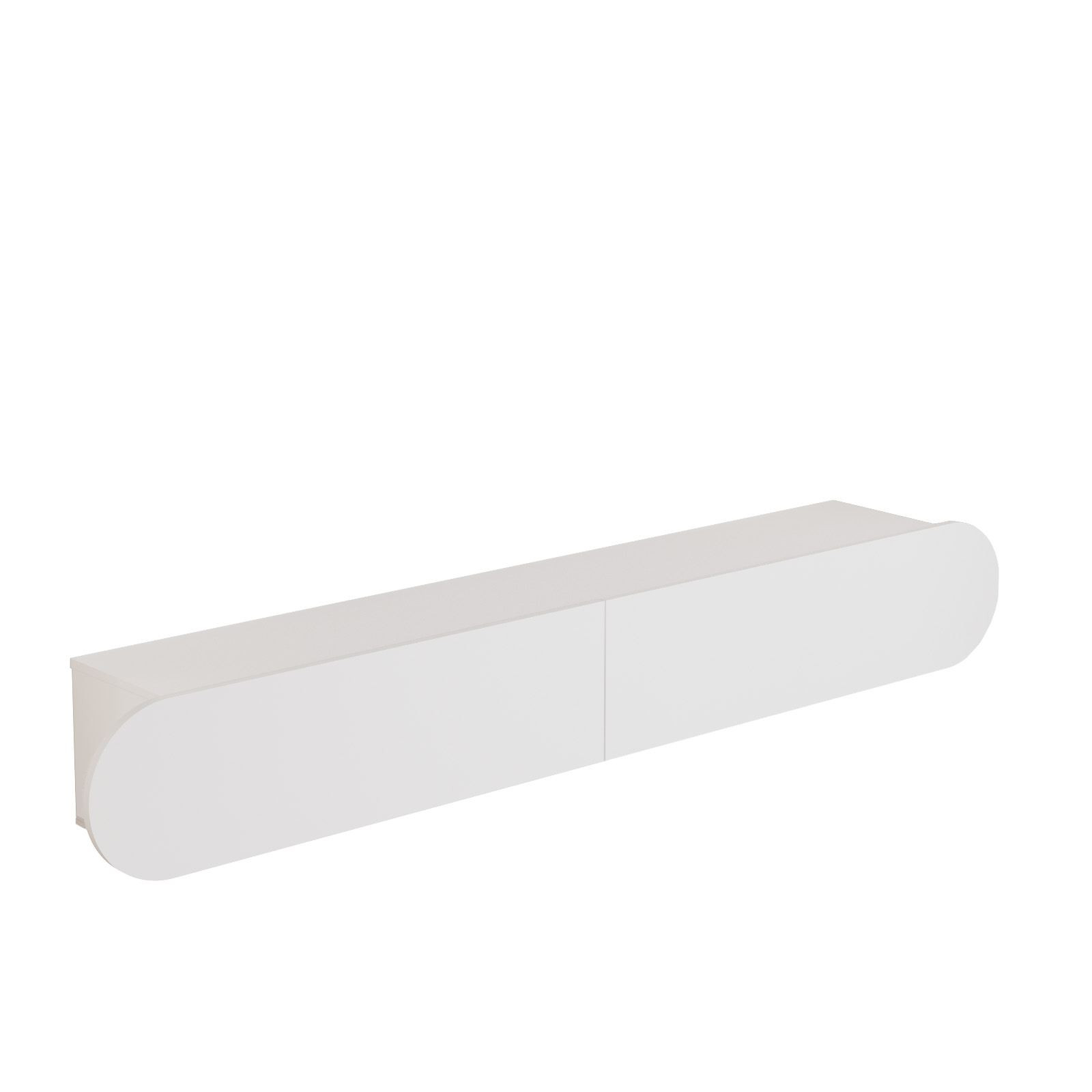 Habitat y Jardin - Soporte de TV de madera "LUM1" - 180 x 31 x 29 cm - Blanco