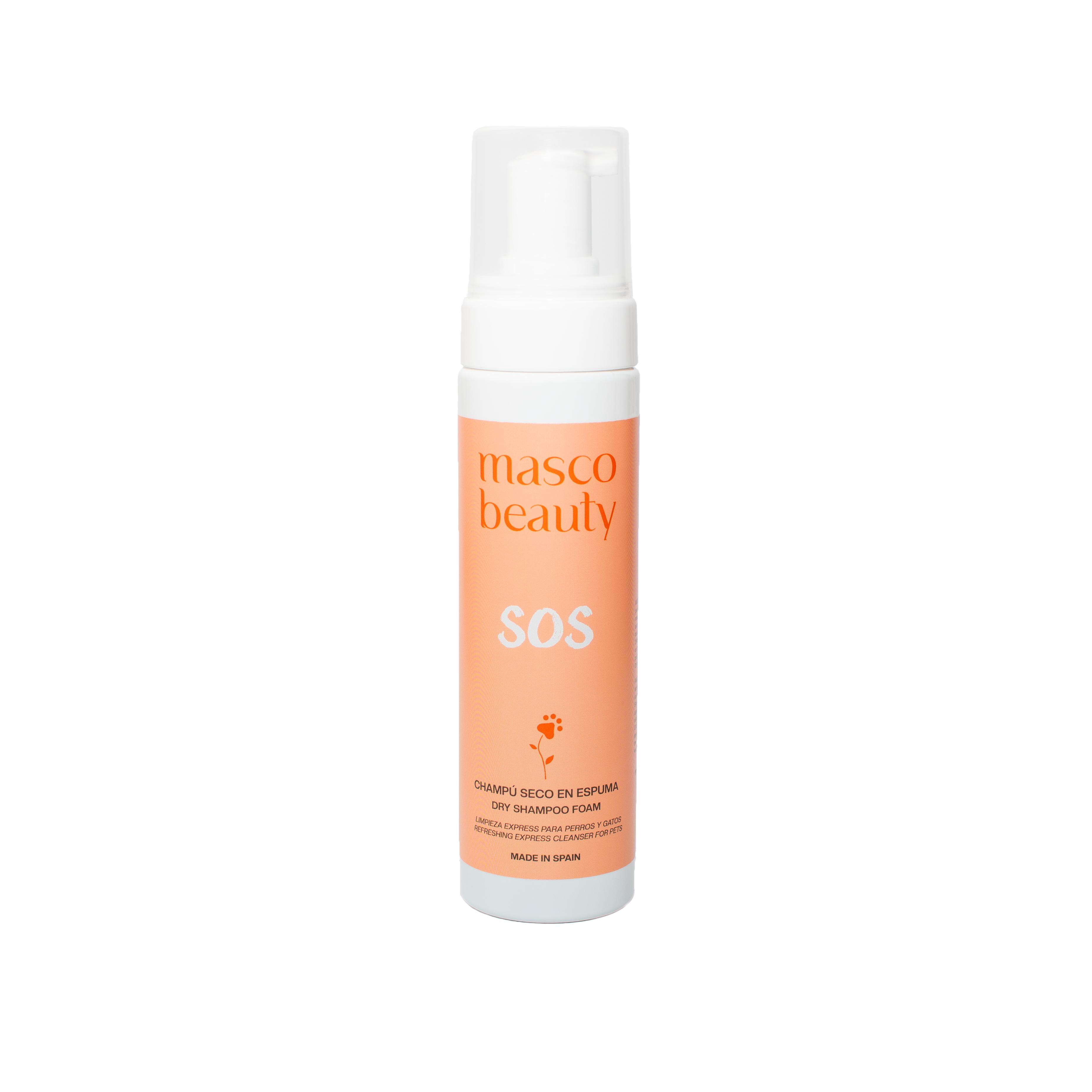 Masco Beauty – Champú seco en espuma Masco Beauty para perros y gatos »SOS» 200 ml.