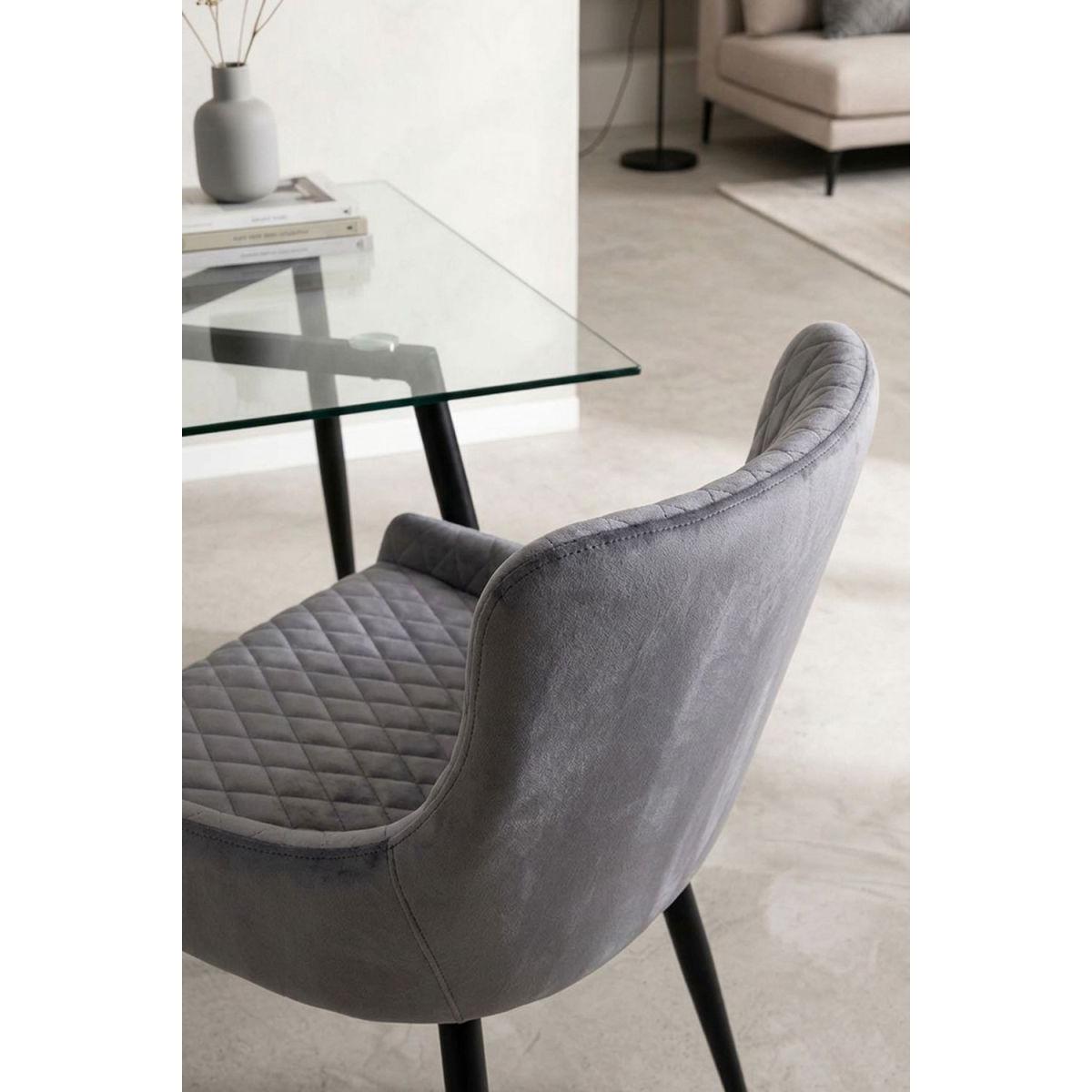 Regalos Miguel - Sillas Comedor - Silla Sanda Terciopelo - Gris oscuro
