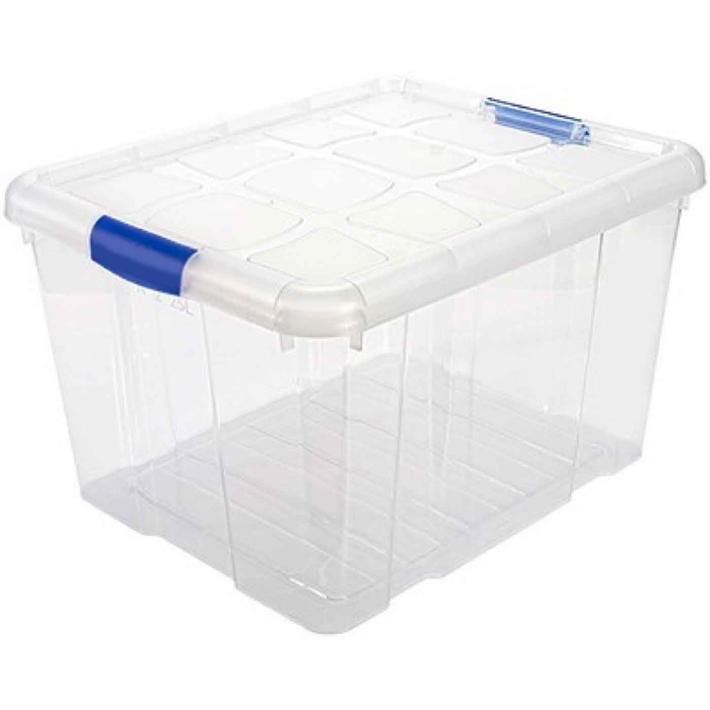 Tradineur - Caja para organizar de plástico de 37 x 30 x 8 cm con