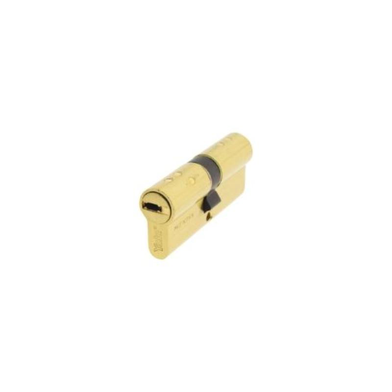 Cilindro hsk yale perfil euro doble de 30x30, leva r15, acabado latón. 5 llaves. estría ak4.