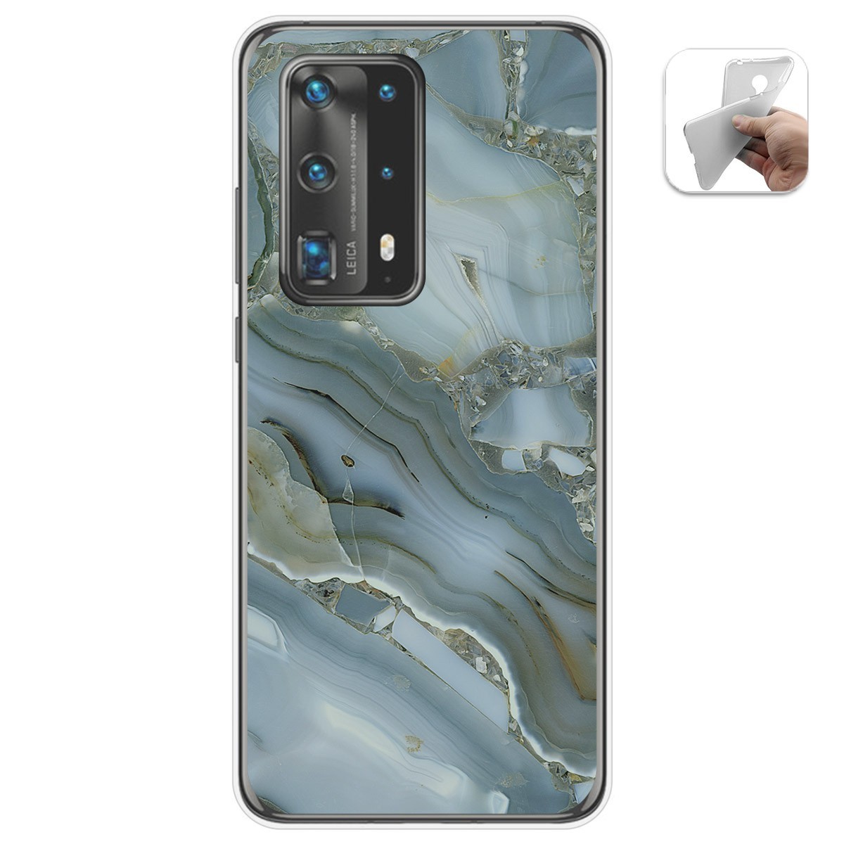 Tumundosmartphone Funda Gel Tpu para Huawei P40 Pro diseño Mármol 09 Dibujos