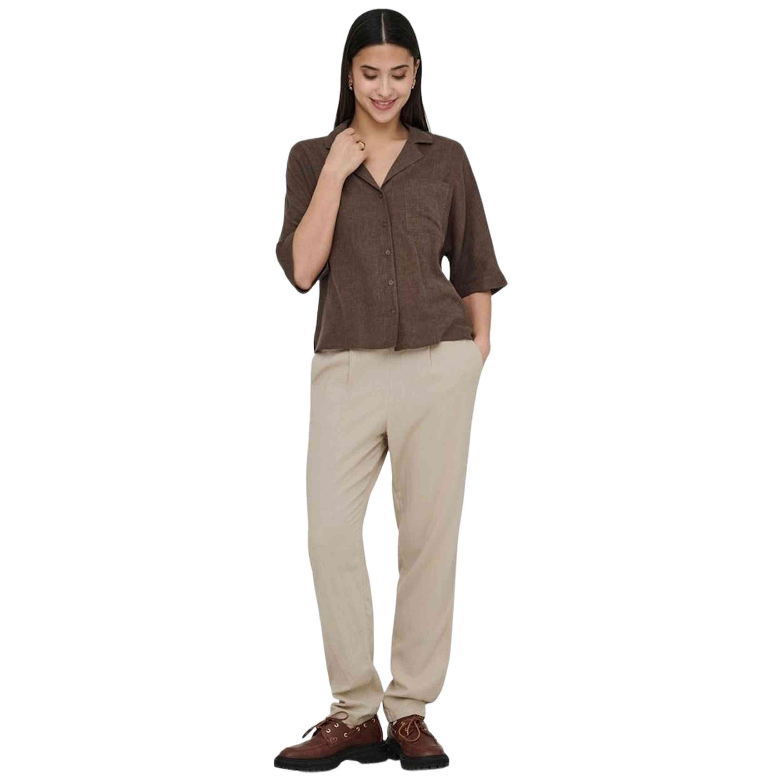 Pantalon Largo Only modelo 15364058-OXFORD para Mujer en color Beige