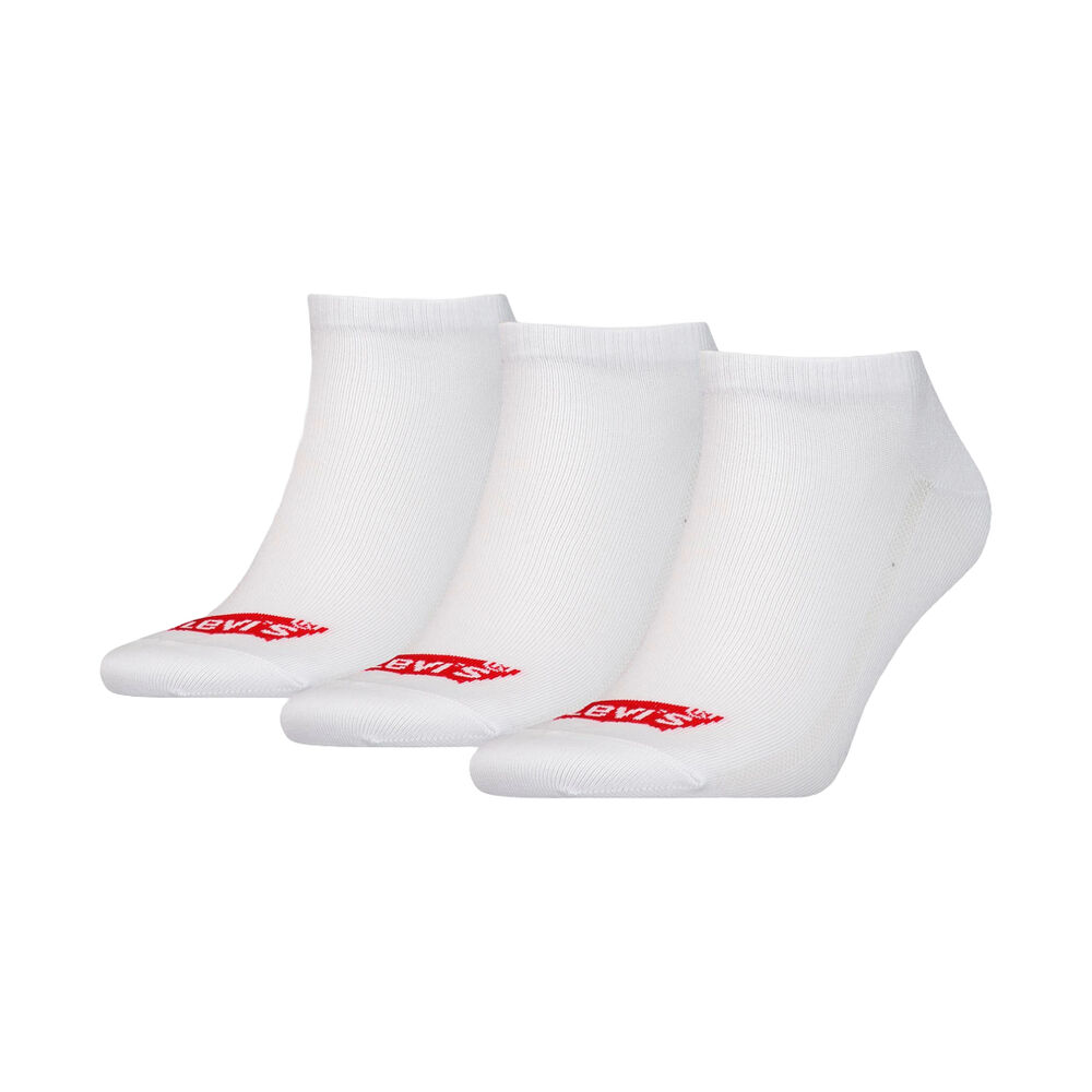 Pack 3 Calcetines Levis Bajos Blancos de Algodón con el Logo Batwing