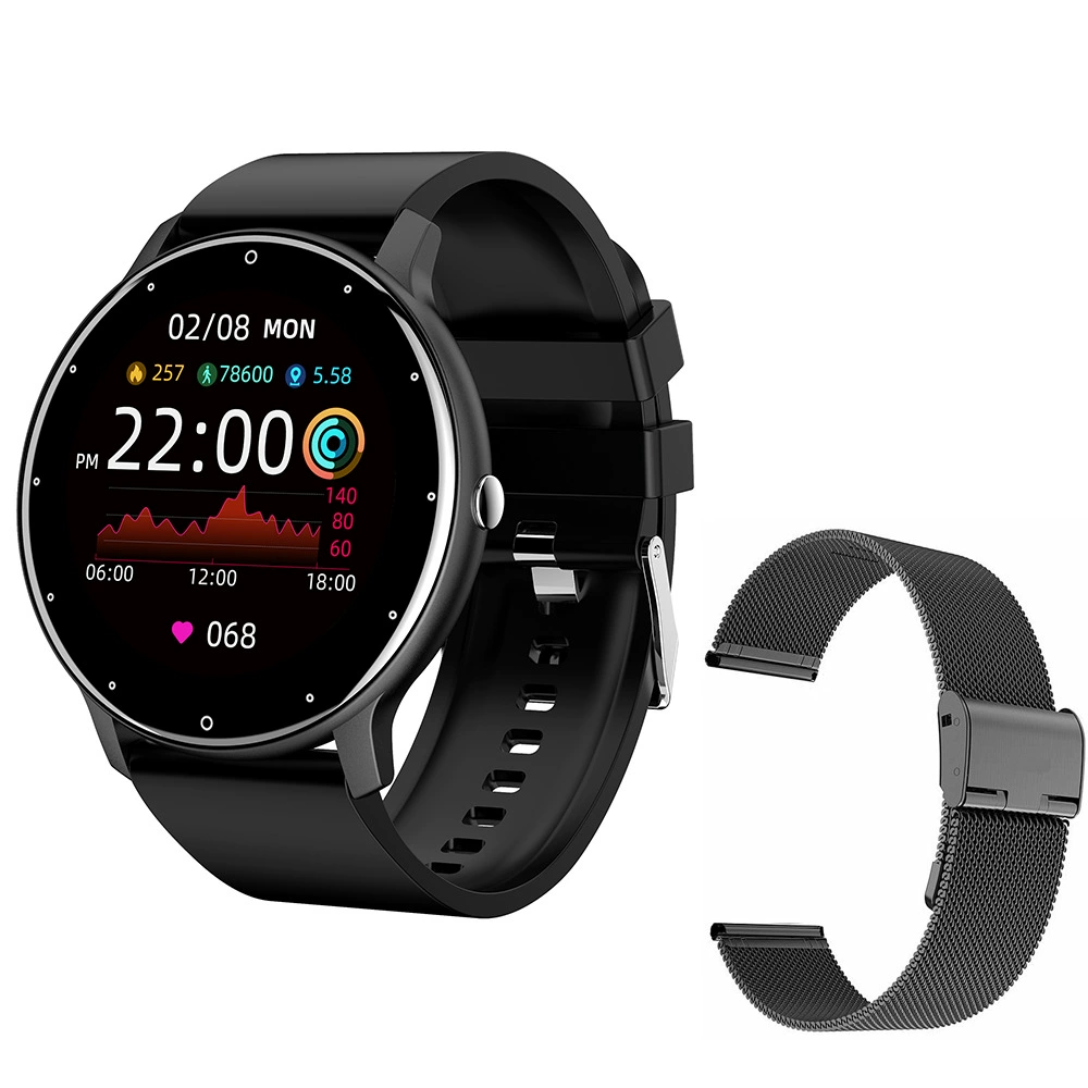 ZL02D Reloj inteligente with Bluetooth, Llamada, Frecuencia cardíaca y detección de presión arterial, recordatory de Información, Modo Deportivo