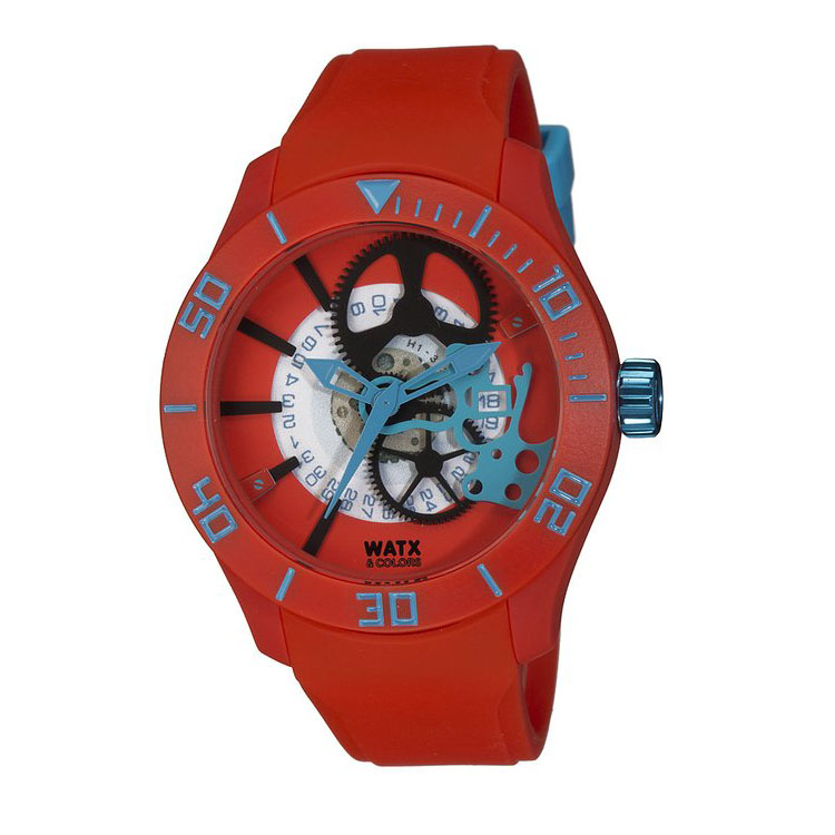 Watxandco Reloj Hombre Analogico Cuarzo con Correa de Caucho REWA1921
