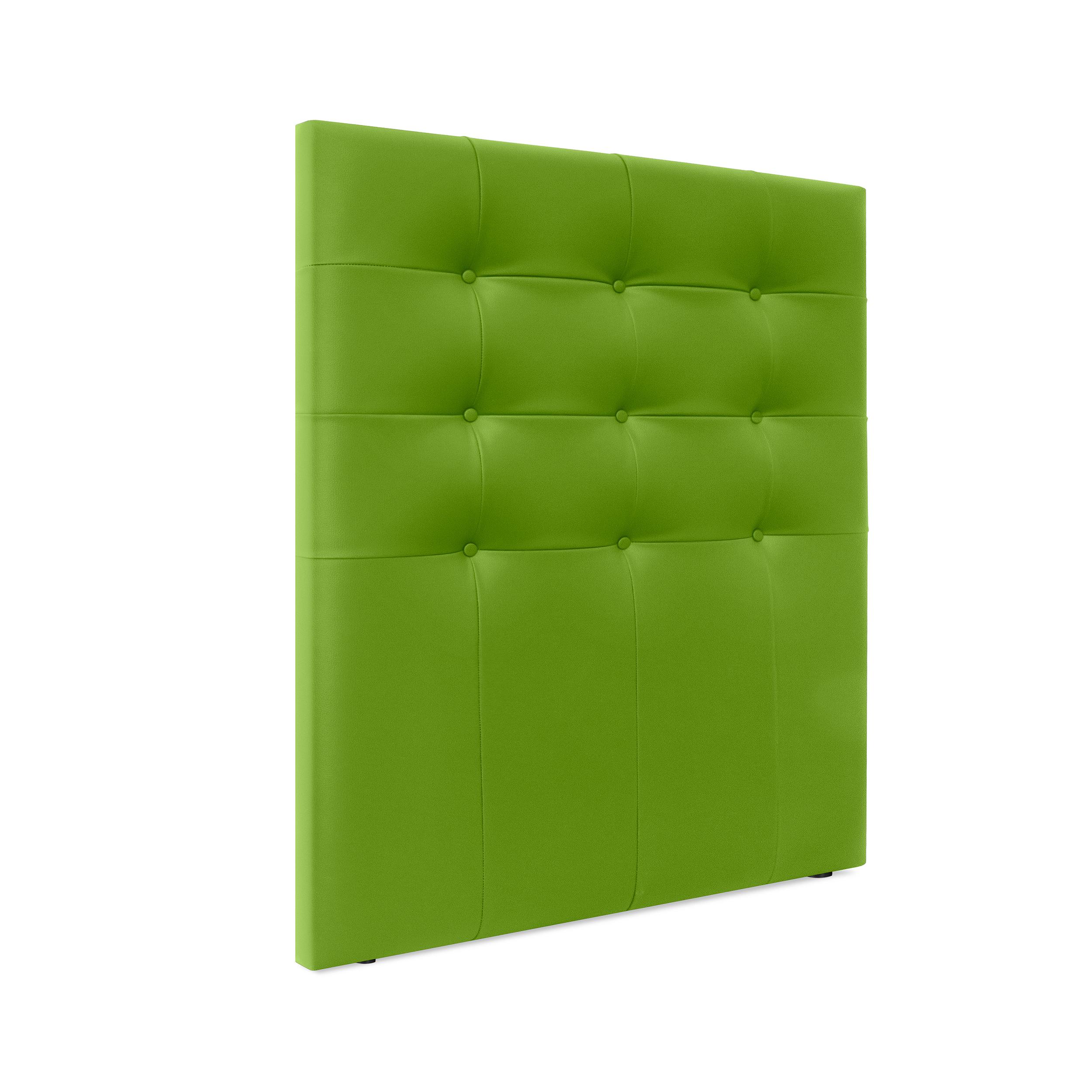 DHOME Cabecero Capitoné hasta el Suelo Cabezal 8cm tapizado ACUALINE Tela y Polipiel para Cama Dormitorio (Verde Polipiel)
