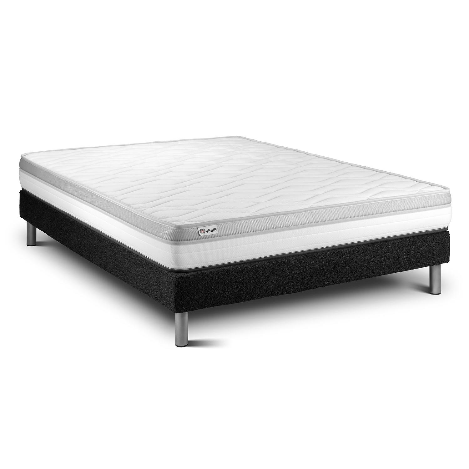 Conjunto VITAL RELAX 130 x 200 cm somier Kit negro