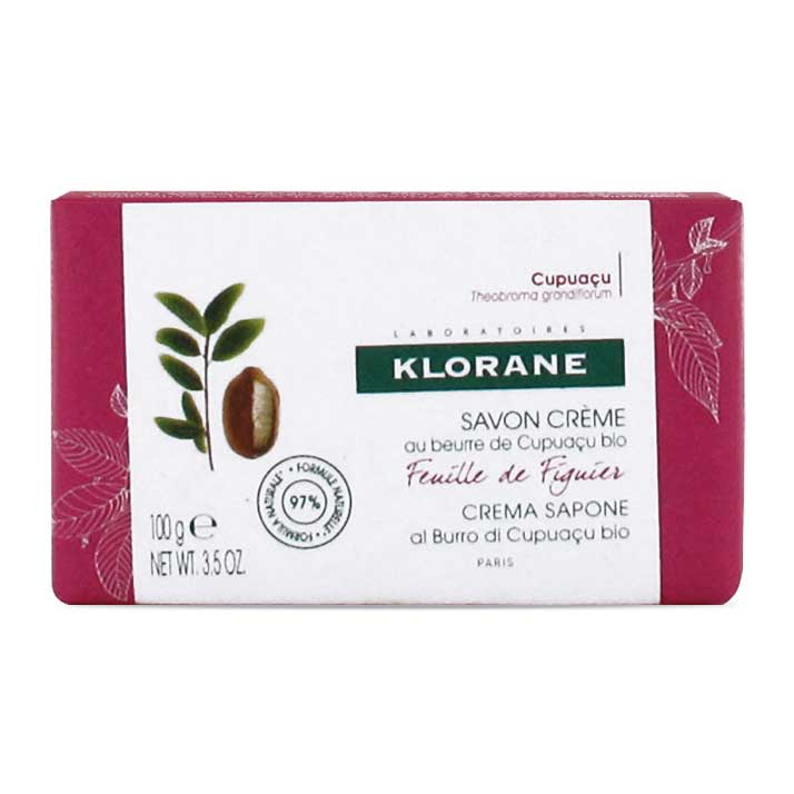 Klorane Jabón de Figuier con Manteca de Cupuaçu para Limpieza Nutritiva y Fragancia Dinamizante 100g