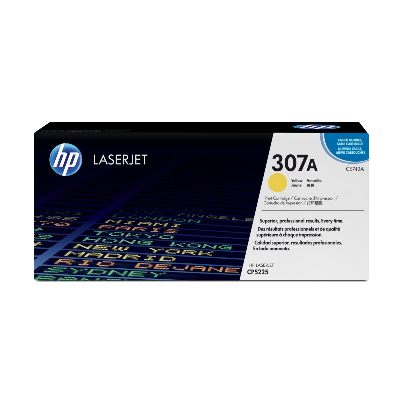 HP - Cartucho de tóner original LaserJet 307A amarillo CE742A