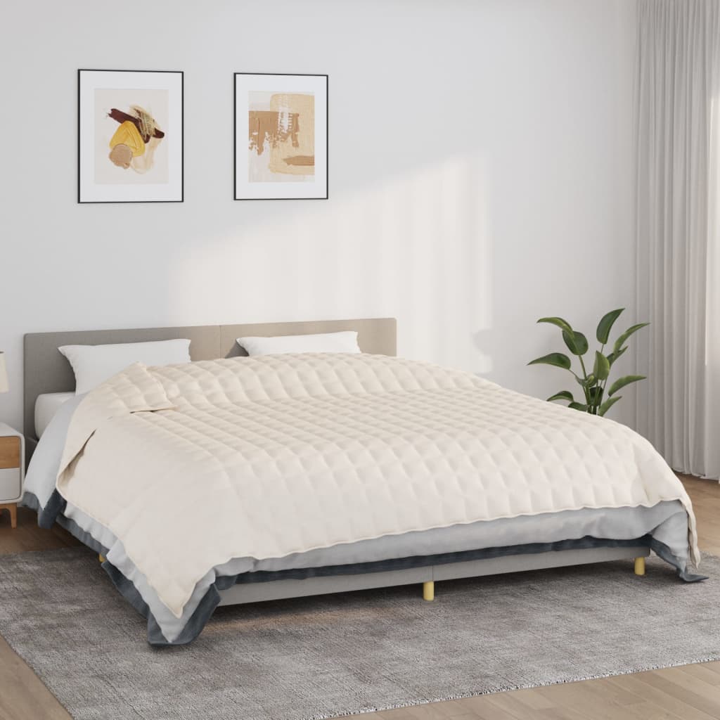 vidaXL Manta con peso tela 235x290 cm 15 kg manta de edredón Color Azul,  Crema,  Gris y mas