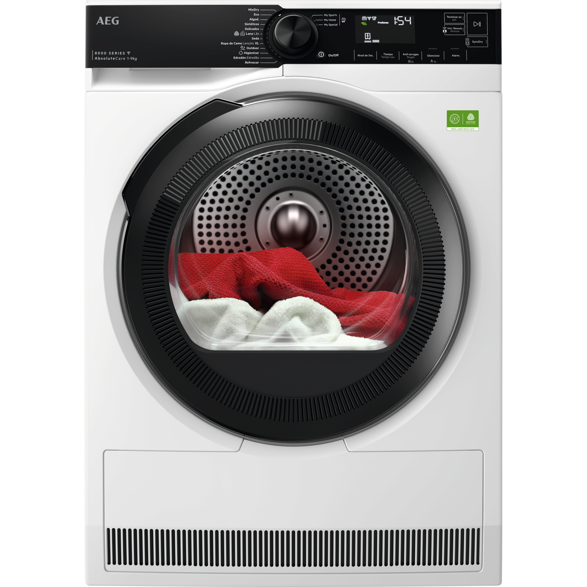 AEG - Secadora con Bomba de Calor Serie 8000 AbsoluteCare de 9 kg - TR839T4PBCP