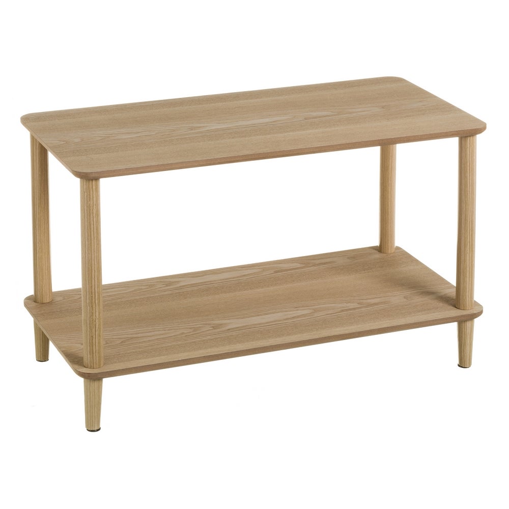 Lola Home Mesa de centro de madera de pino beige de 47x40x80 cm