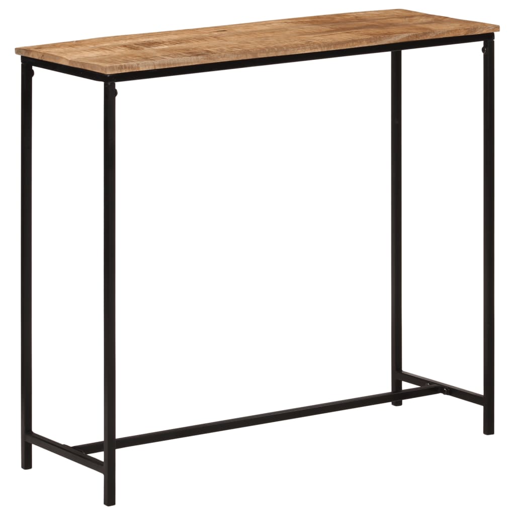 Vidaxl Mesa Consola de Madera Maciza de Mango y Hierro 80x30x74 Cm para Salón