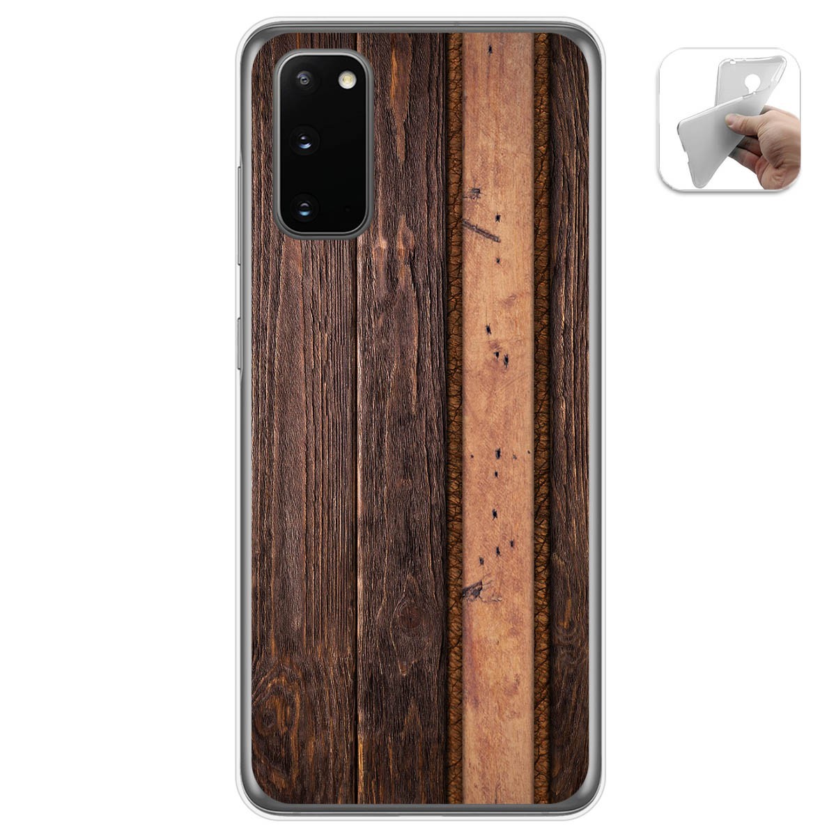 Tumundosmartphone Funda Gel Tpu para Samsung Galaxy A41 diseño Madera 05 Dibujos