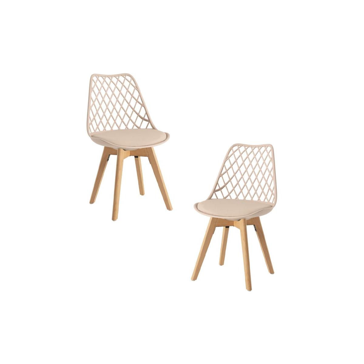 Regalos Miguel - Packs Sillas Comedor - Pack 2 Sillas Mima - Beige Tapioca
