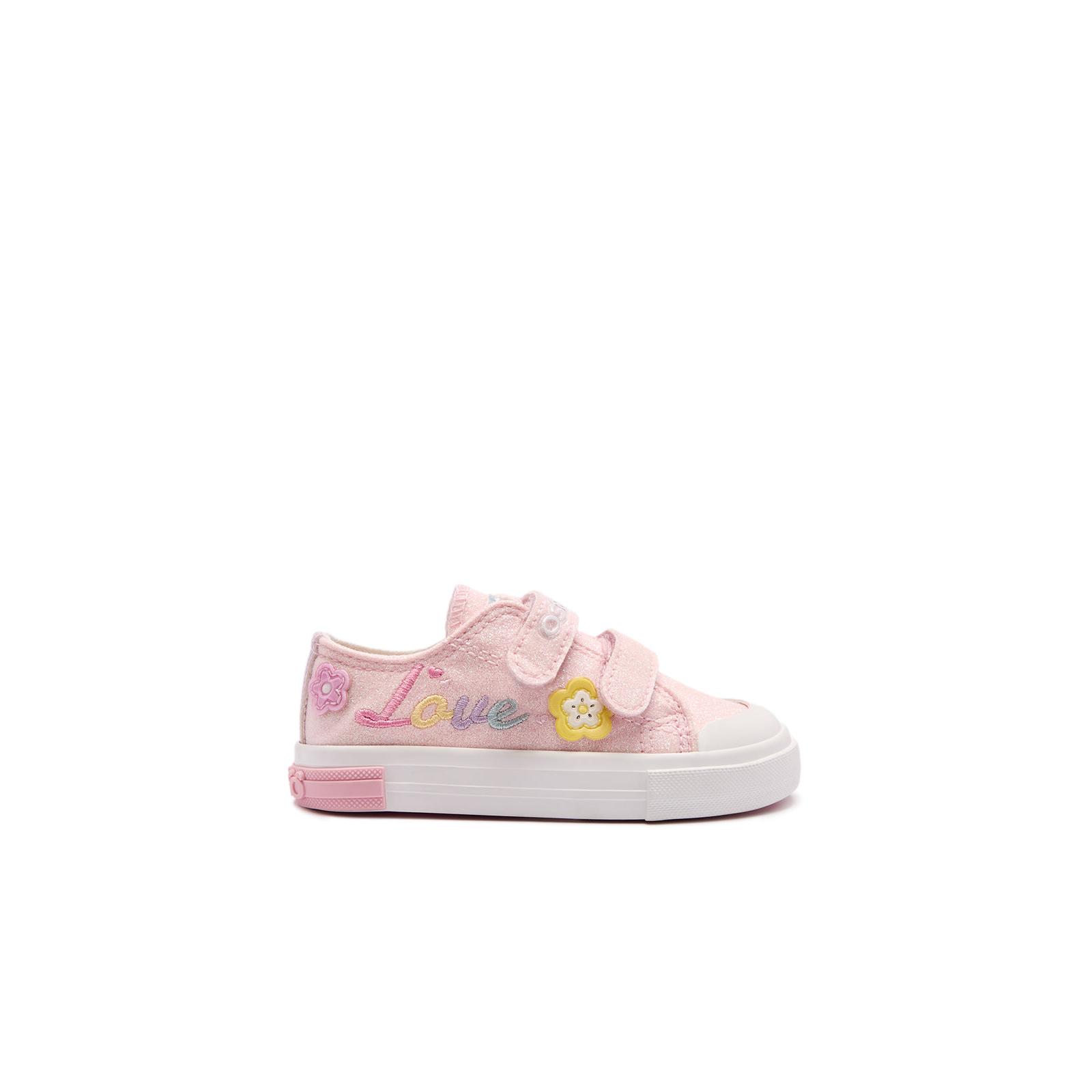 Conguitos - Zapatillas Bajas de Bebés Glitter Flores para Niña