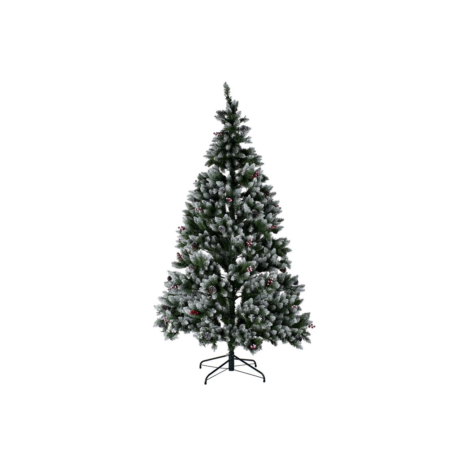 Arbol Led Pvc 125X125X210 1242Rama Piòas Muerdago, Decoracióna de navidad para todos los hogares, Navidad Alpina Glazed