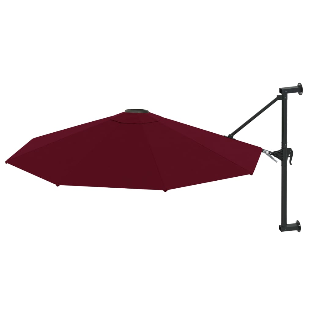 vidaXL Sombrilla de pared con barra de metal 300 cm Color Arena, Verde, Antracita