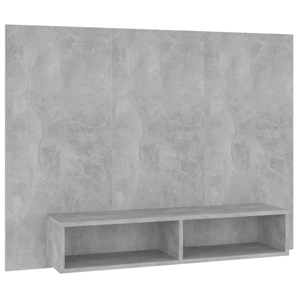 vidaXL Mueble de TV de pared contrachapado gris hormigón 120x23,5x90cm