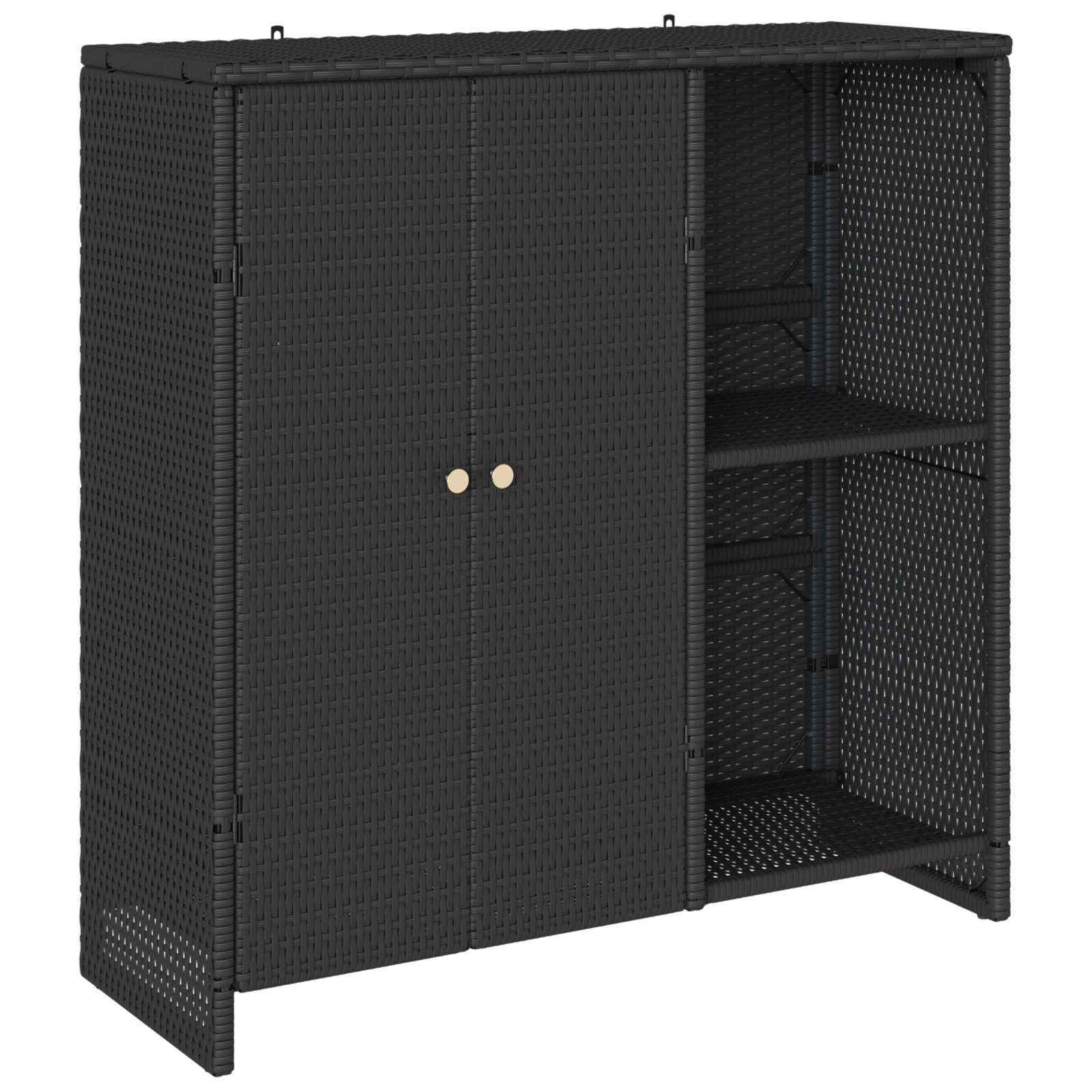 vidaXL Armario de almacenamiento Ratán 100 x 36 x 102 cm Multicolor