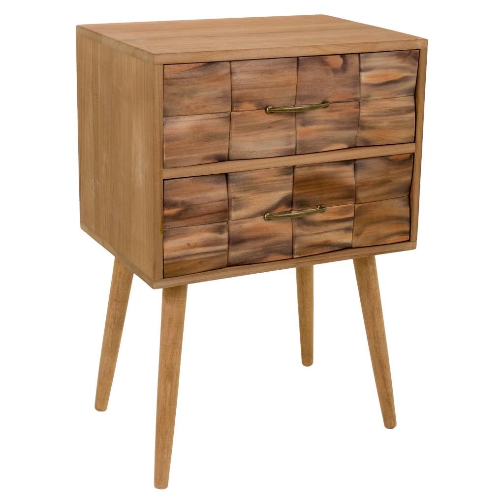 WANDERLUST DECO Mesita de madera marrón 50x38x73h cm de estilo Colonial
