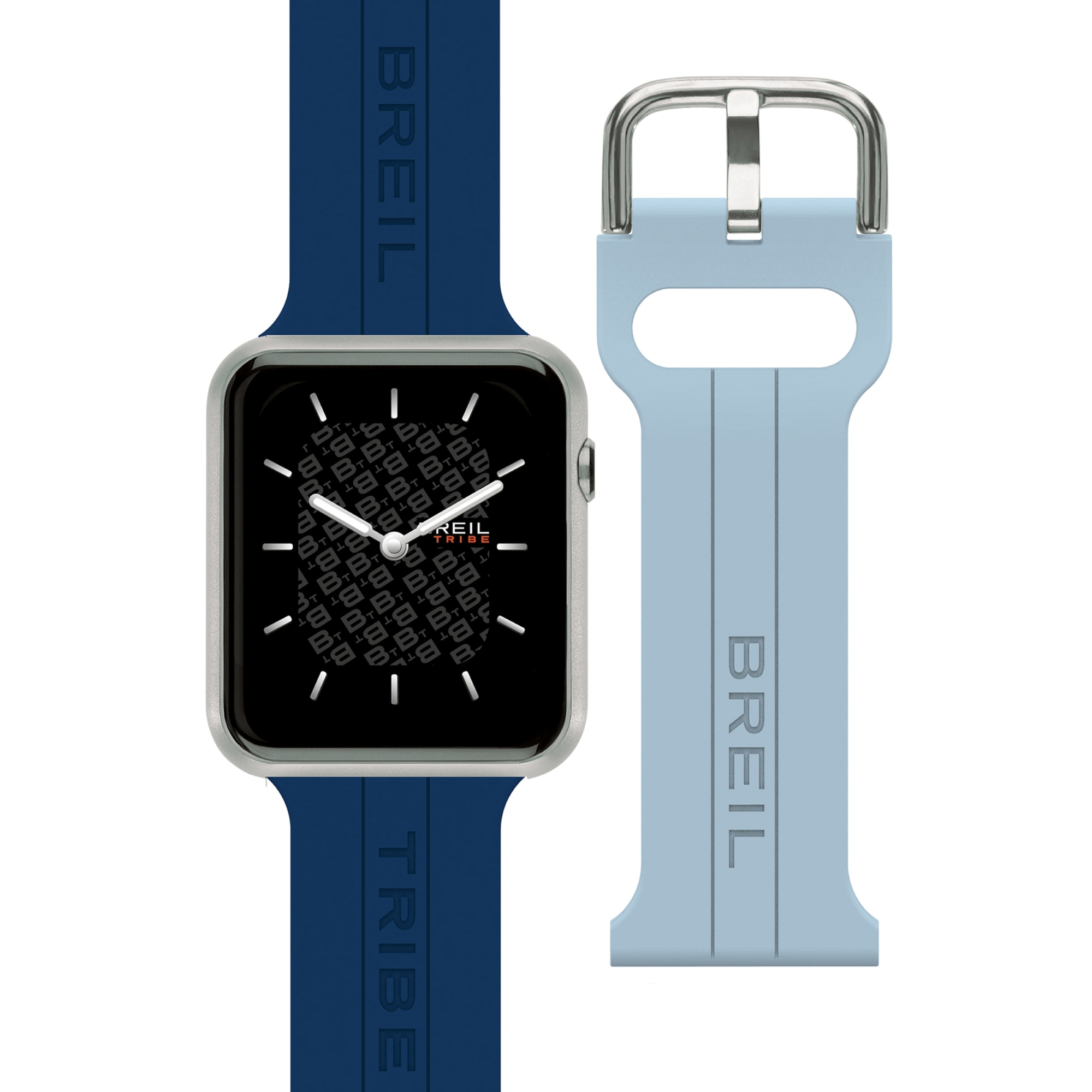 RELOJ DE MUJER BREIL SBT-X MONOCHROMÁTICA Movimiento SMARTWATCH NEGRO y CORREA DE MALLA/SILICON, PLATEADO AERO, PINK EW0668