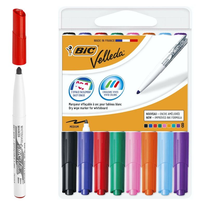 Rotuladores de Doble Punta, BIC Intensity Dual Tip, Colores Surtidos, Pack  de 12 uds