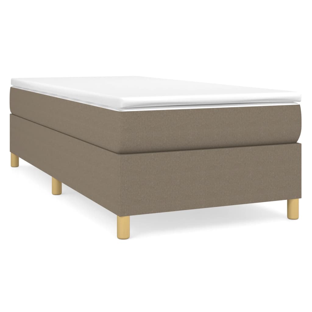 vidaXL Estructura de cama con somier tela taupe 90x200 cm