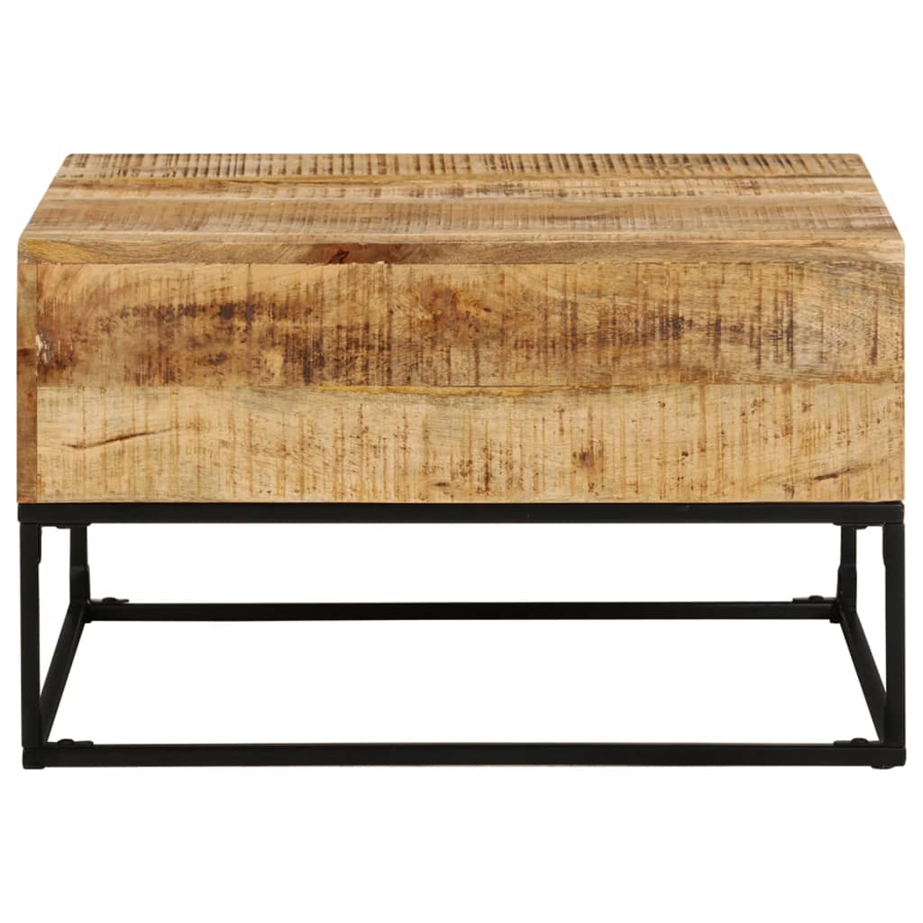 Mesa de Centro Vidaxl 68x68x41 Cm Madera de Mango Rugosa
