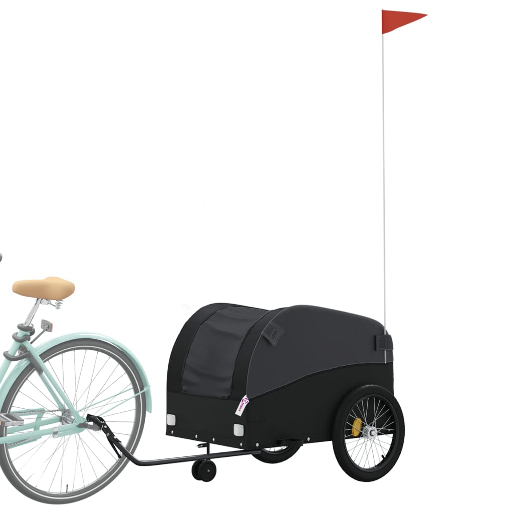 vidaXL Remolque para bicicleta hierro 45 kg Color Negro,  Amarillo,  Azul y mas