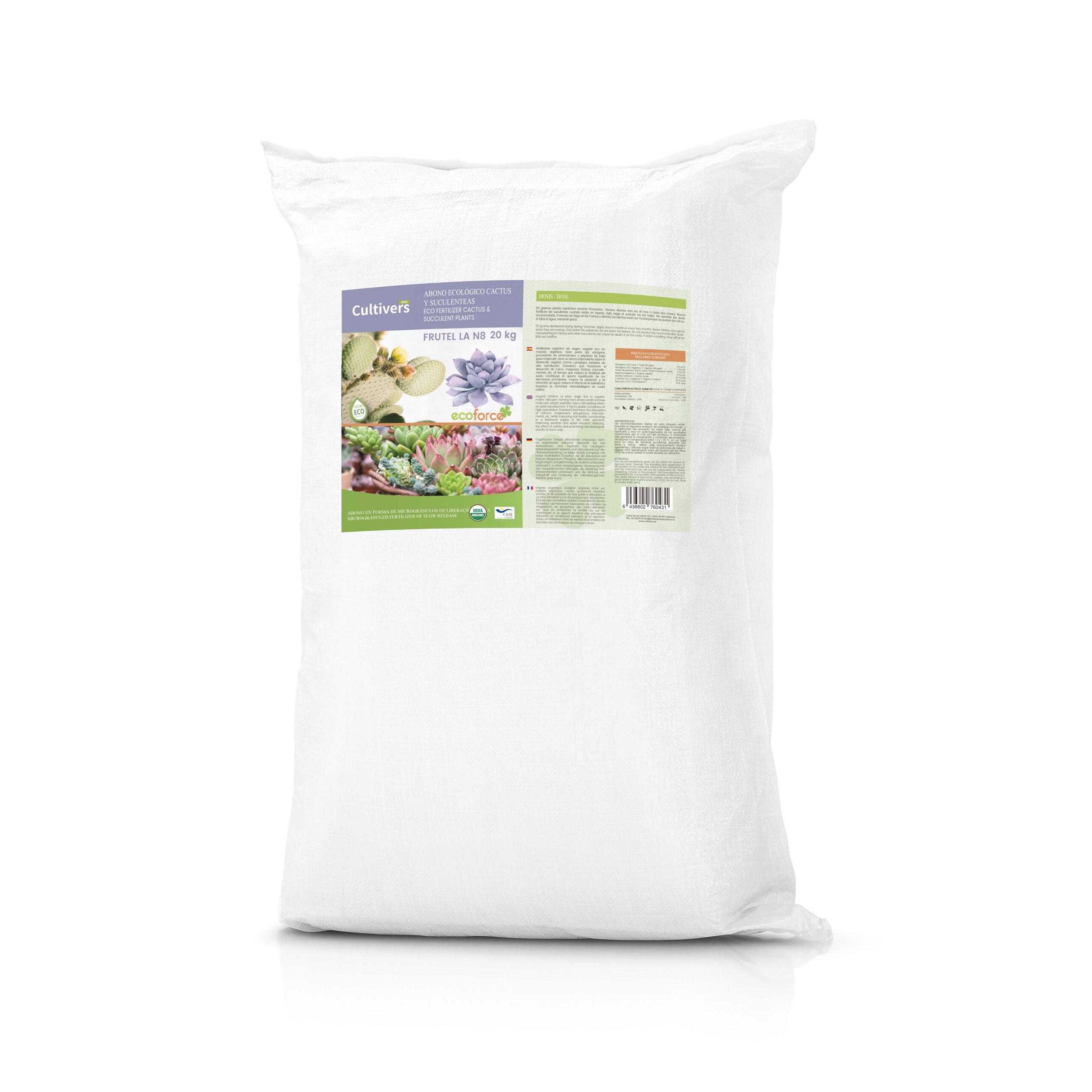 CULTIVERS Abono Cactus Ecológico 20 kg