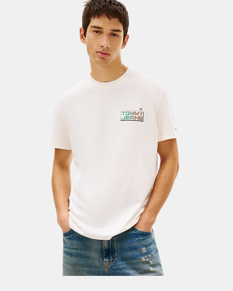 TOMMY HILFIGER DM0DM22536YBH Camisetas Manga corta Hombre Blanco