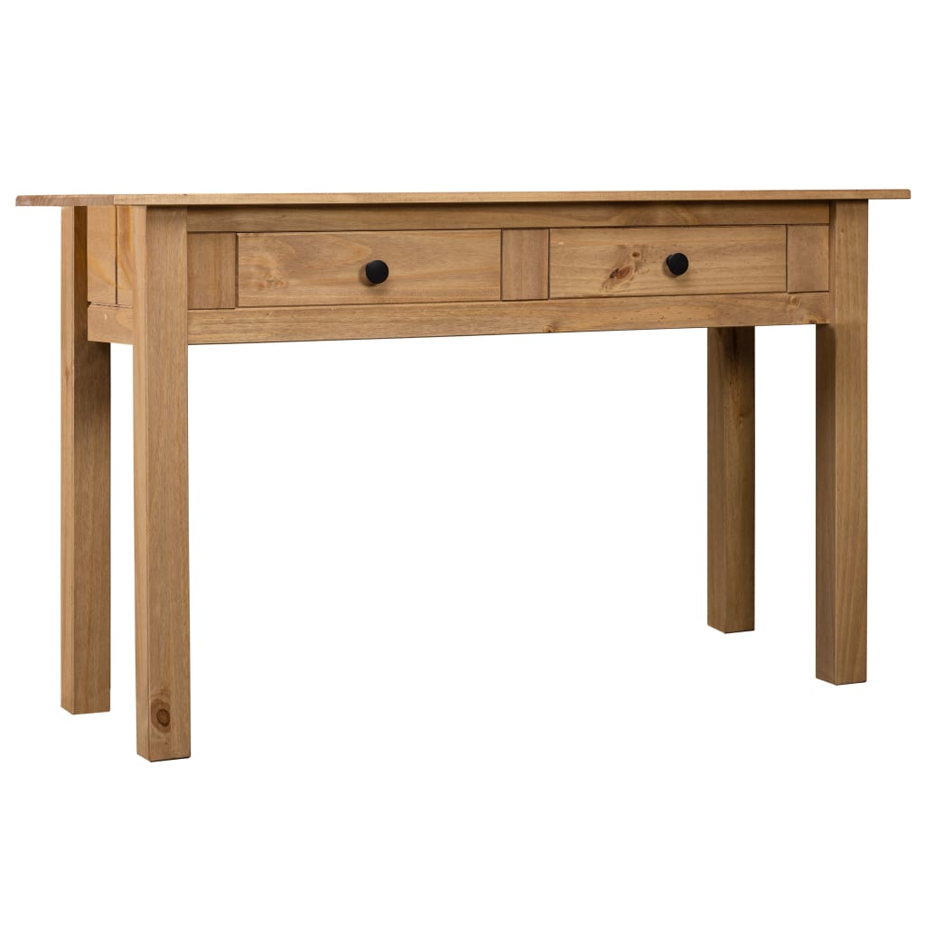 Vidaxl Mesa Consola Estilo Panamá 110x40x72 Cm de Madera Maciza Pino Color Marrón