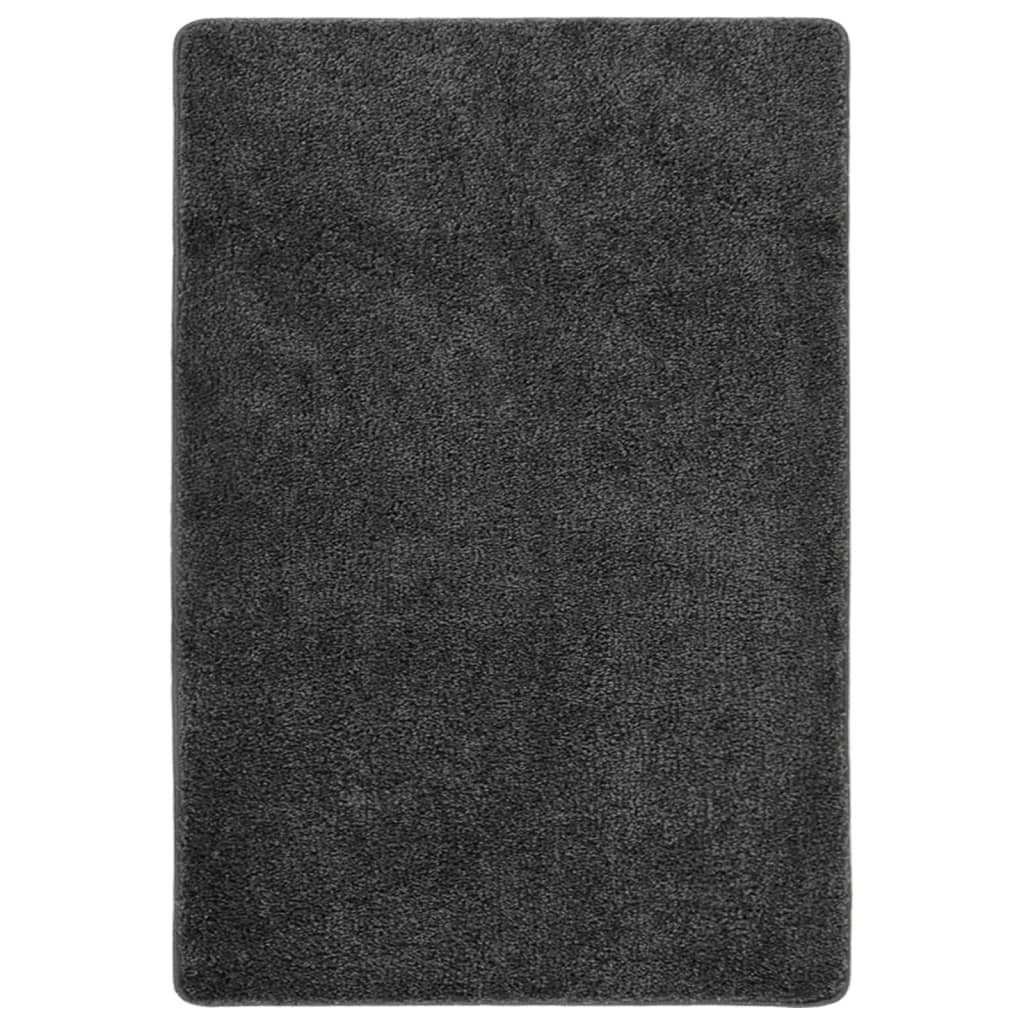 Vidaxl Alfombra Peluda Antideslizante 160x230 Cm Gris Oscuro