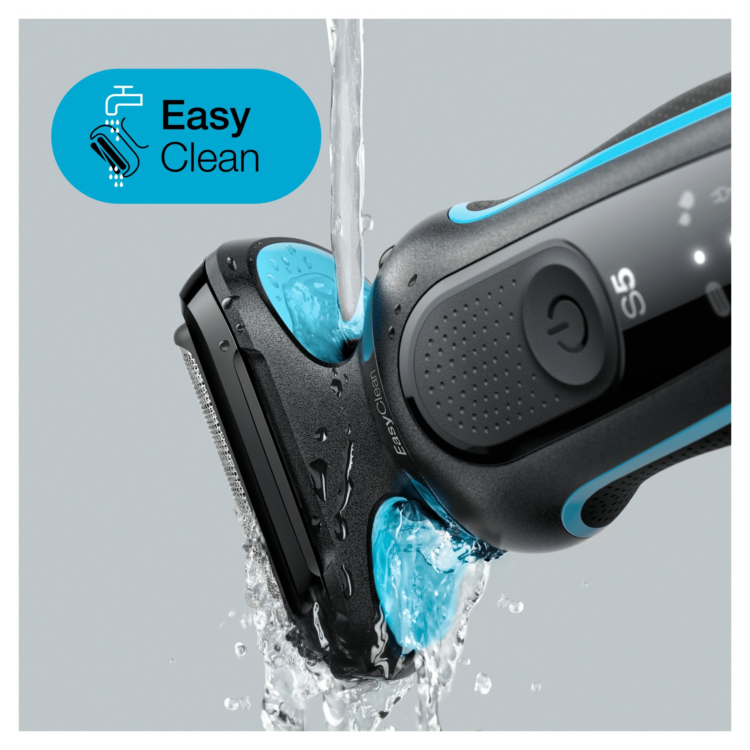 Afeitadora Mojado y seco de láminas 1 Velocidades Braun 81697104  | Negro, Azul