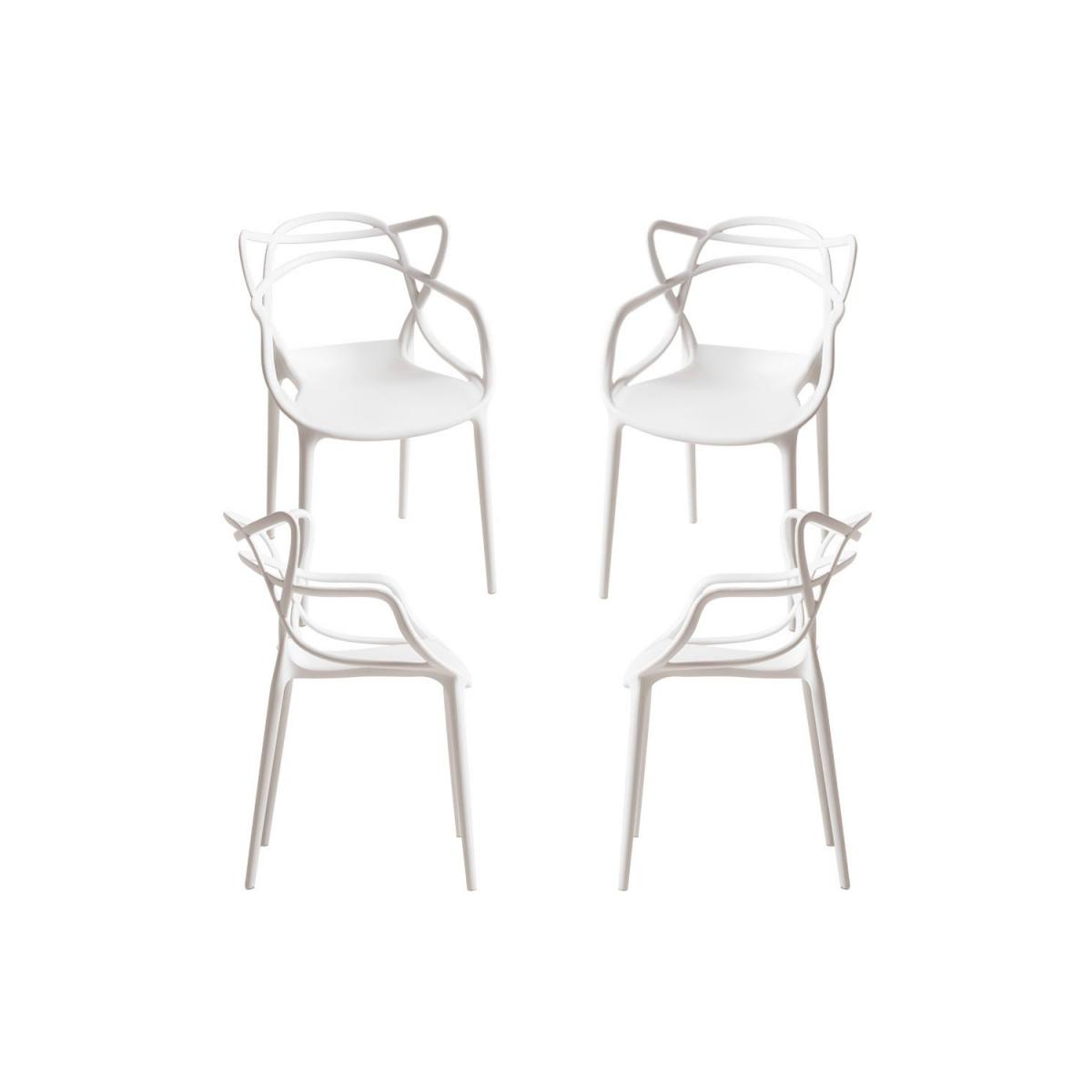 Regalos Miguel - Packs Sillas Jardín - Pack 4 Sillas Korme Kid (Infantil) - Blanco