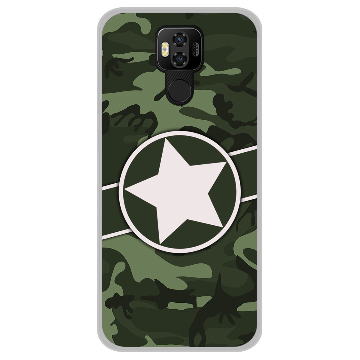 Tumundosmartphone Funda Gel Tpu para Ulefone Power 6 diseño Camuflaje 01 Dibujos