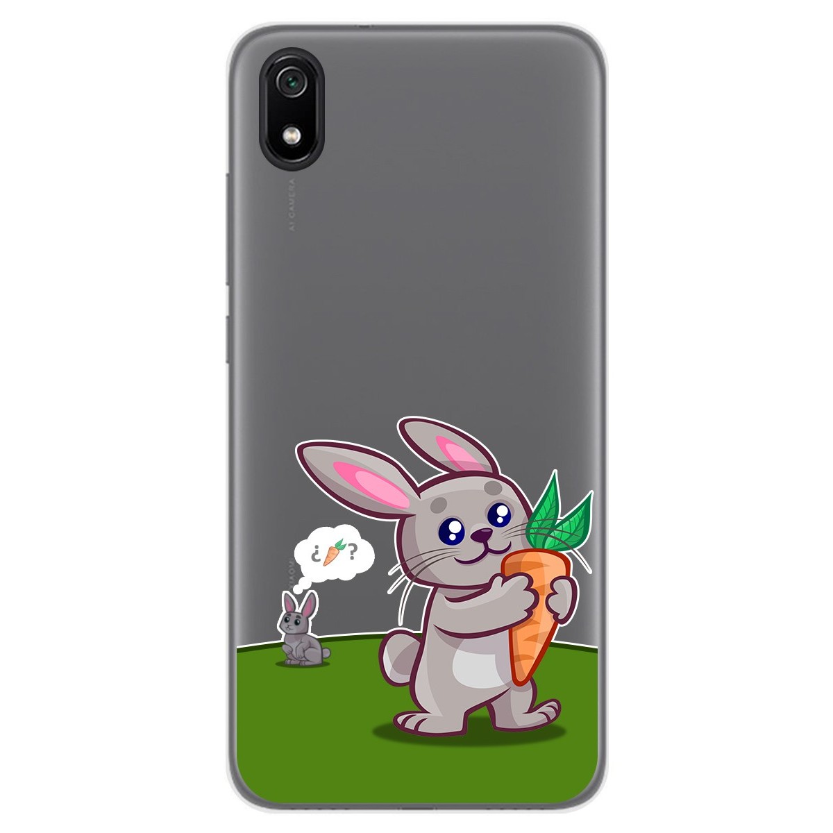 Tumundosmartphone Funda Gel Transparente para Xiaomi Redmi 7A diseño Conejo Dibujos