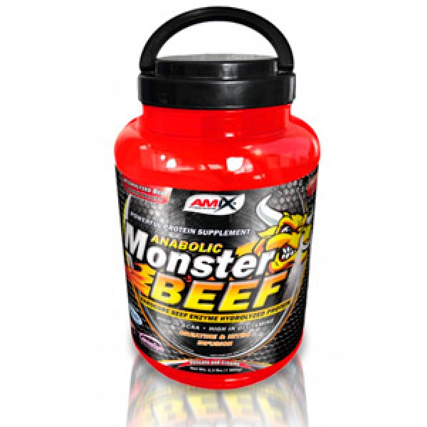 AMIX Monster Beef - 1 Kg Proteína de Carne Hidrolizada con Creatina, L-Arginina y Citrulina Malato