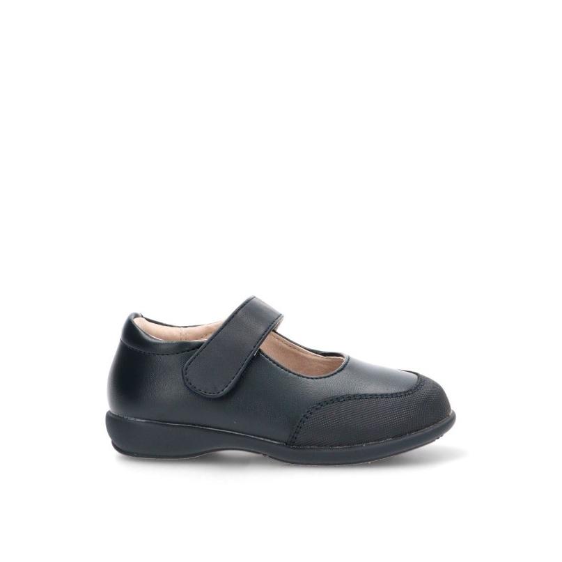 Zapato Colegial Luna Kids - Niña - Suela Plana - Modelo Rbs-005 - Color Marino