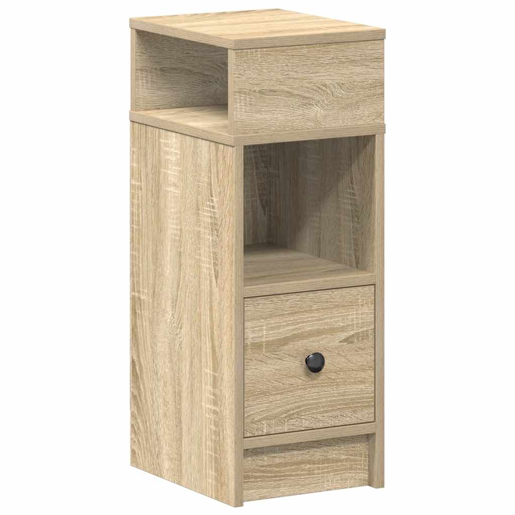 vidaXL Mesilla de noche con cajón 25x31x66 cm Multicolor