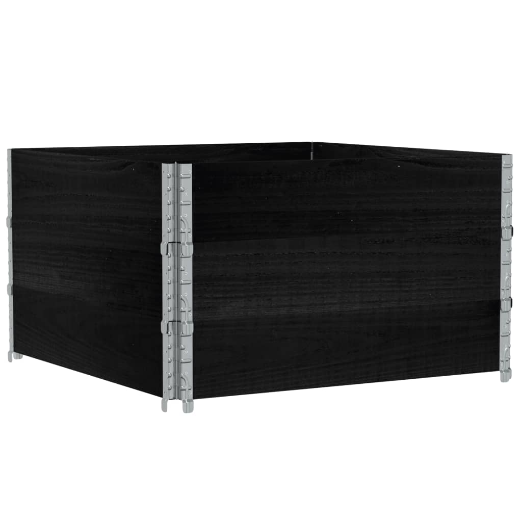 vidaXL Jardinera de madera maciza de pino 100x100 cm Color Marrón,  Negro,  Gris y mas